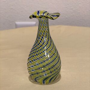 Vintage Handcrafted Handblown Art Glass Bud Vase